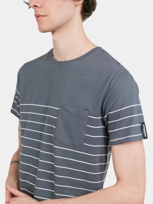 Fundango Jaggy Pocket T-shirt férfi rövid ujjú póló szürke színben 6