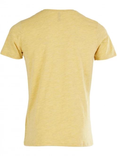 Fundango Jaggy Structured T-Shirt férfi rövid ujjú póló sárga színben 8