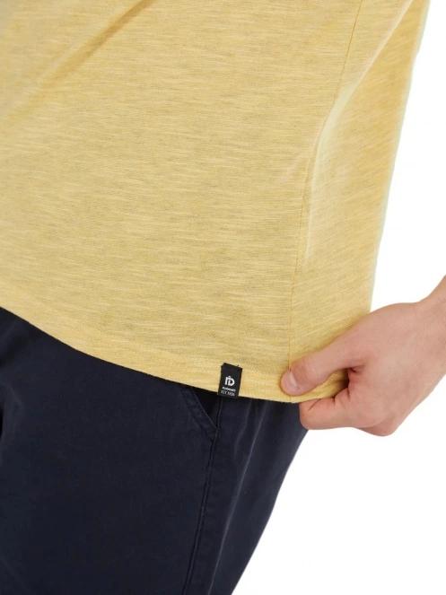 Fundango Jaggy Structured T-Shirt férfi rövid ujjú póló sárga színben 6