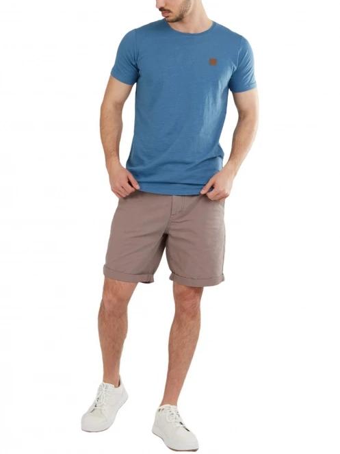 Fundango Jaggy Structured T-Shirt férfi rövid ujjú póló kék színben 4