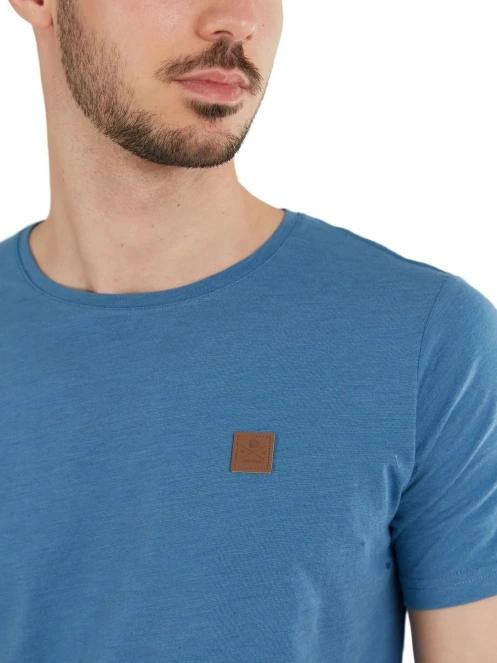 Fundango Jaggy Structured T-Shirt férfi rövid ujjú póló kék színben 5