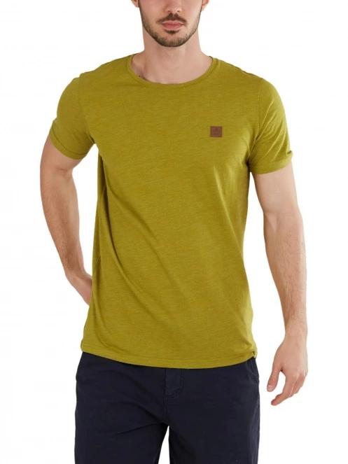 Fundango Jaggy Structured T-Shirt férfi rövid ujjú póló zöld színben 2