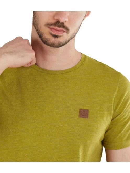 Fundango Jaggy Structured T-Shirt férfi rövid ujjú póló zöld színben 5
