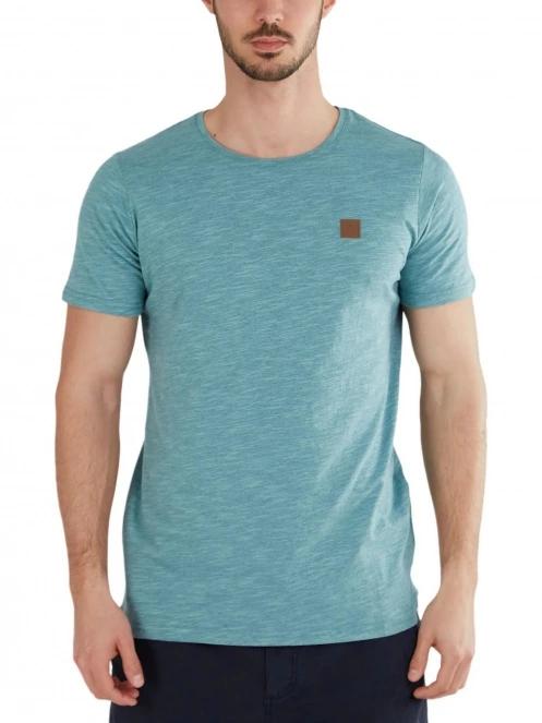 Fundango Jaggy Structured T-Shirt férfi rövid ujjú póló világoskék színben 2