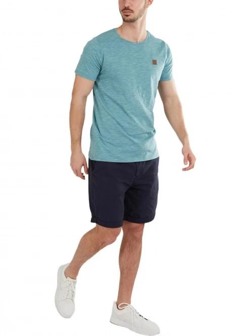 Fundango Jaggy Structured T-Shirt férfi rövid ujjú póló világoskék színben 4