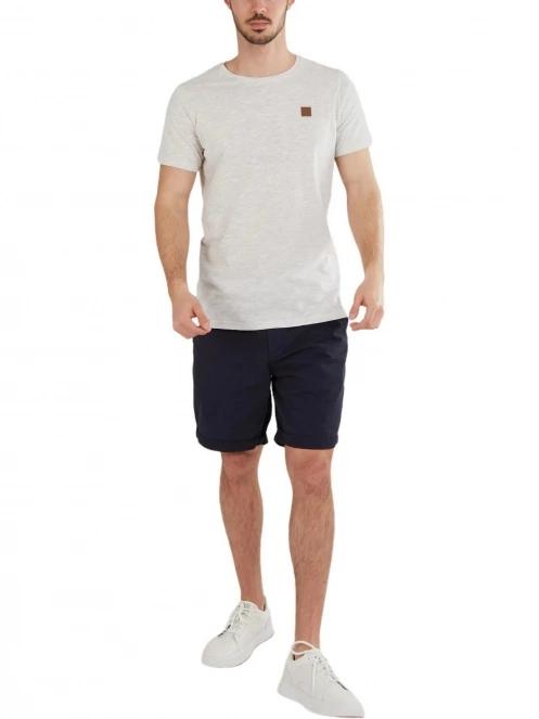 Fundango Jaggy Structured T-Shirt férfi rövid ujjú póló homok színben 4