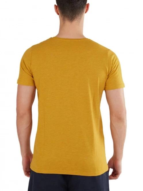 Fundango Jaggy Structured T-Shirt férfi rövid ujjú póló sárga színben 3