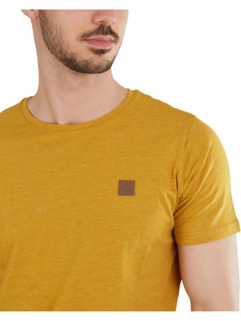 Fundango Jaggy Structured T-Shirt férfi rövid ujjú póló sárga színben 5