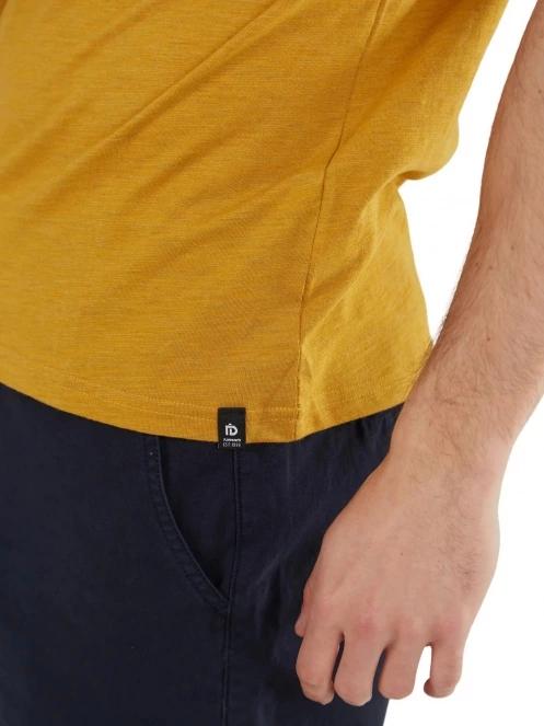 Fundango Jaggy Structured T-Shirt férfi rövid ujjú póló sárga színben 6
