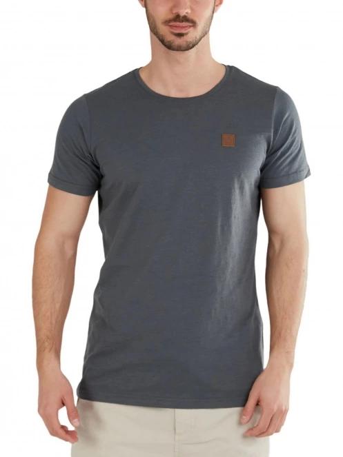 Fundango Jaggy Structured T-Shirt férfi rövid ujjú póló szürke színben 2