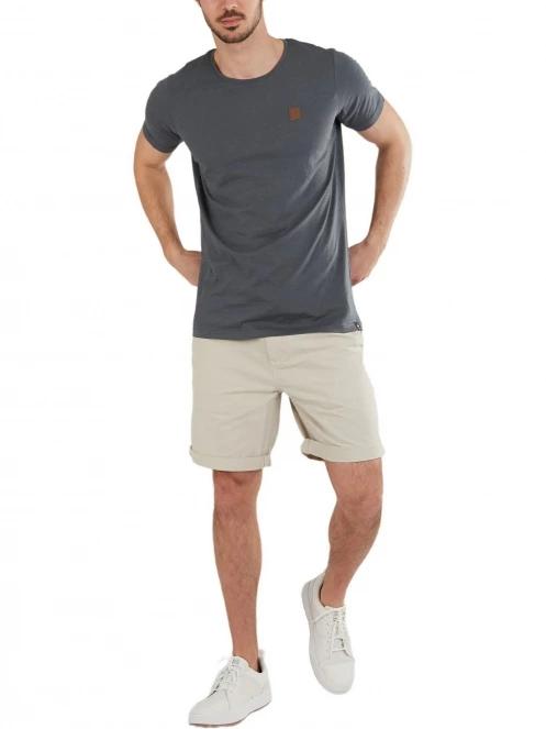 Fundango Jaggy Structured T-Shirt férfi rövid ujjú póló szürke színben 4