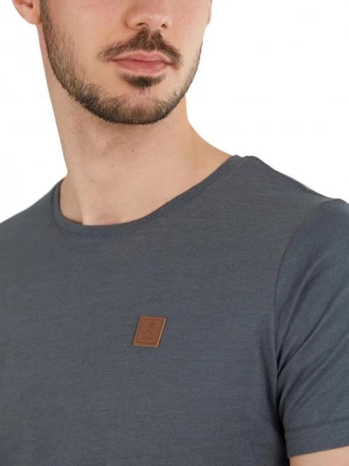 Fundango Jaggy Structured T-Shirt férfi rövid ujjú póló szürke színben 5