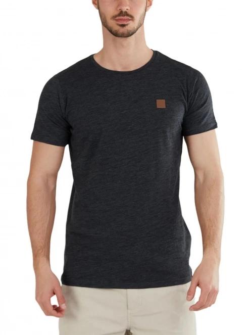 Fundango Jaggy Structured T-Shirt férfi rövid ujjú póló fekete színben 2