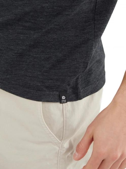 Fundango Jaggy Structured T-Shirt férfi rövid ujjú póló fekete színben 6