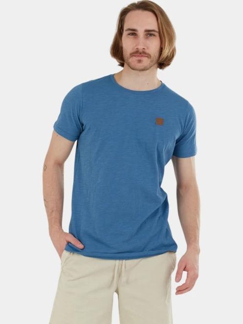 Fundango Jaggy Structured T-shirt férfi rövid ujjú póló kék színben 2