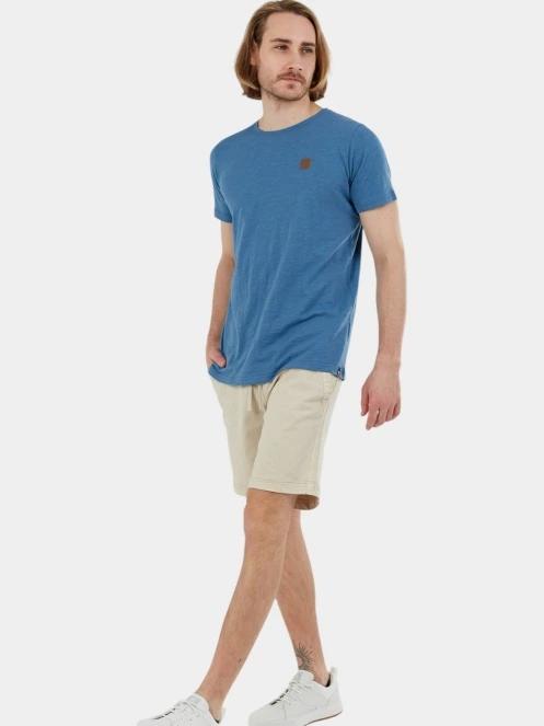 Fundango Jaggy Structured T-shirt férfi rövid ujjú póló kék színben 4