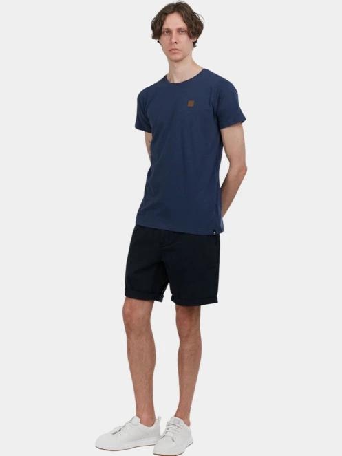 Fundango Jaggy Structured T-shirt férfi rövid ujjú póló sötétkék színben 4