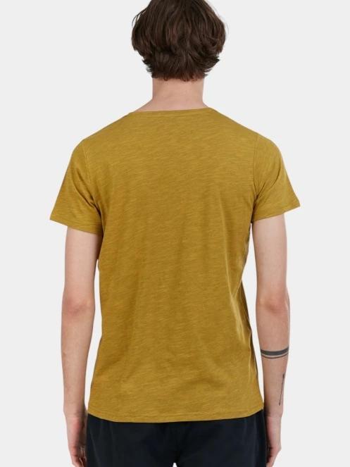 Fundango Jaggy Structured T-shirt férfi rövid ujjú póló oliva színben 3