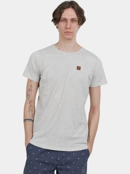 Fundango Jaggy Structured T-shirt férfi rövid ujjú póló homok színben 2