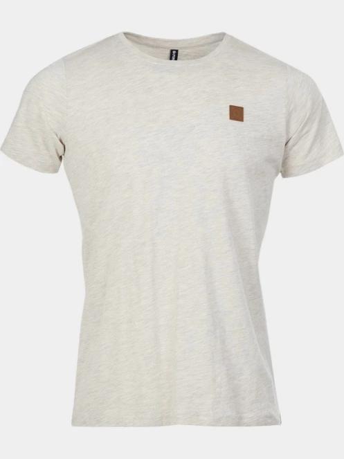 Fundango Jaggy Structured T-shirt férfi rövid ujjú póló homok színben 7