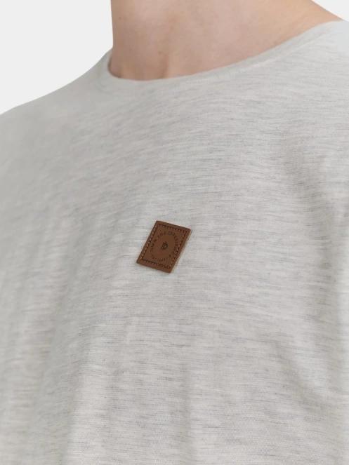 Fundango Jaggy Structured T-shirt férfi rövid ujjú póló homok színben 5