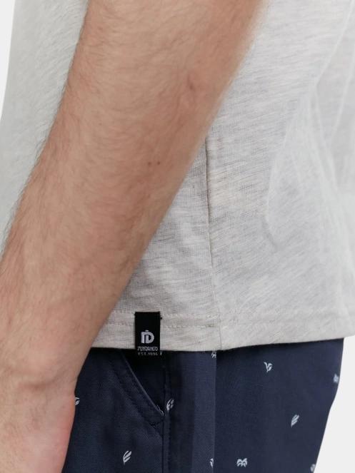 Fundango Jaggy Structured T-shirt férfi rövid ujjú póló homok színben 6
