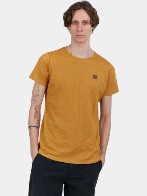 Fundango Jaggy Structured T-shirt férfi rövid ujjú póló sárga színben 2