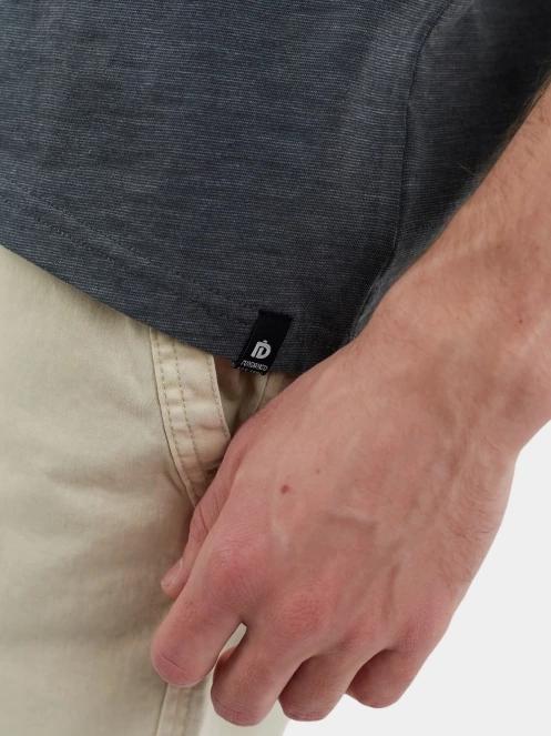Fundango Jaggy Structured T-shirt férfi rövid ujjú póló szürke színben 7