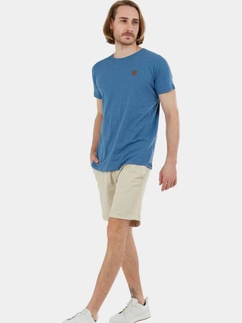 Fundango Jaggy Structured T-shirt férfi rövid ujjú póló kék színben 4