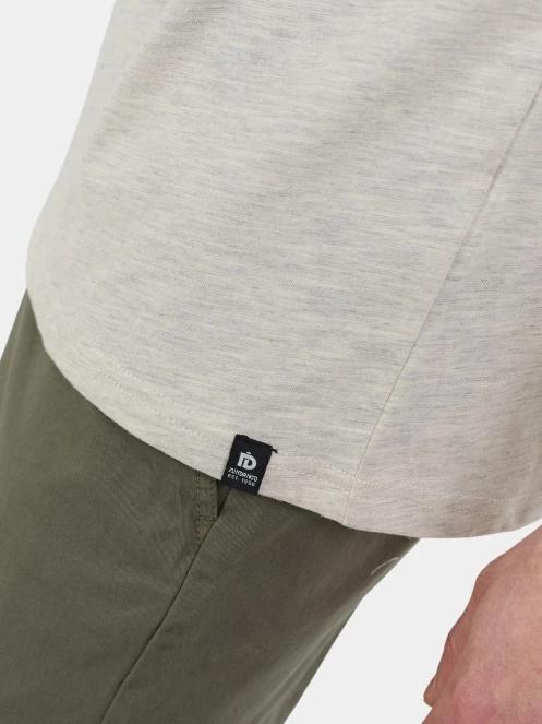 Fundango Jaggy Structured T-shirt férfi rövid ujjú póló homok színben 7