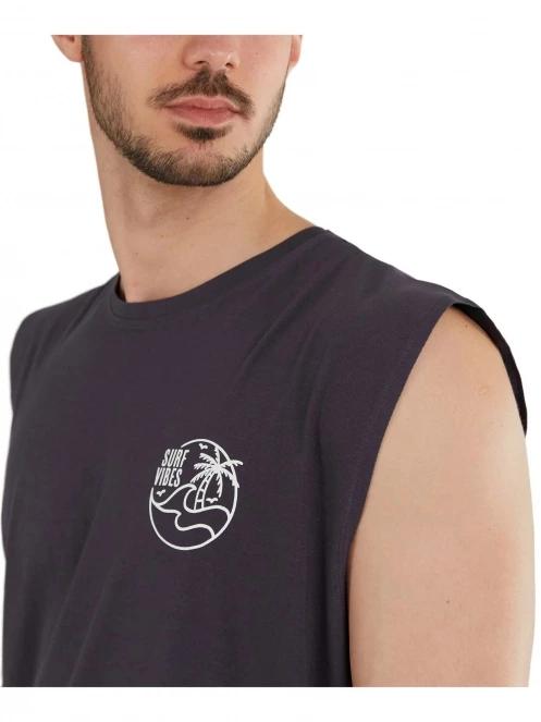Fundango Glader Tank-T férfi rövid ujjú póló fekete színben 5