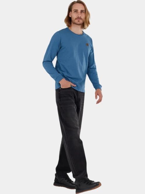 Fundango Justin Longsleeve T-shirt férfi hosszú ujjú póló kék színben 4