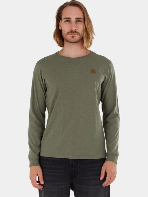 Fundango Justin Longsleeve T-shirt férfi hosszú ujjú póló zöld színben 2