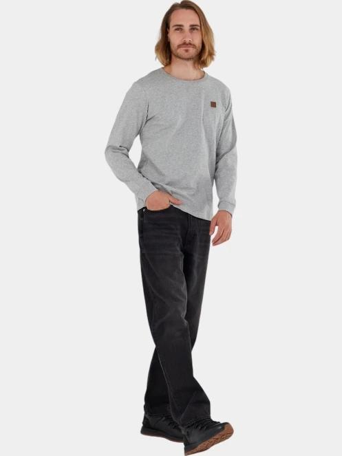 Fundango Justin Longsleeve T-shirt férfi hosszú ujjú póló szürke színben 4
