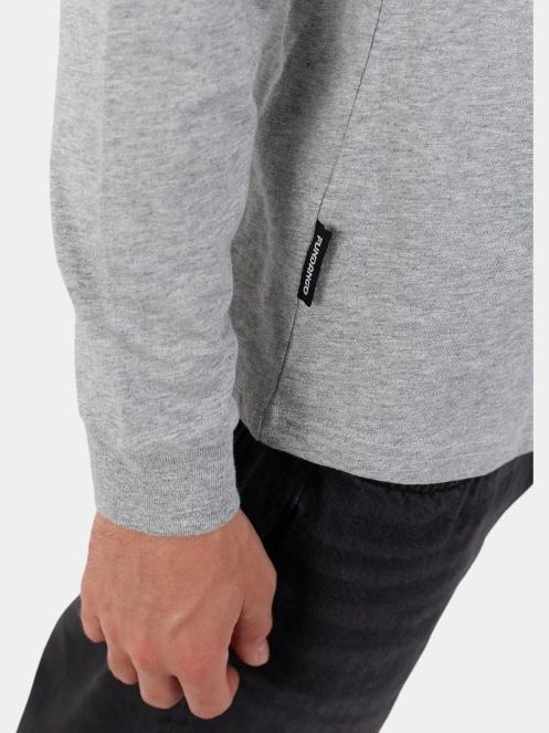 Fundango Justin Longsleeve T-shirt férfi hosszú ujjú póló szürke színben 6