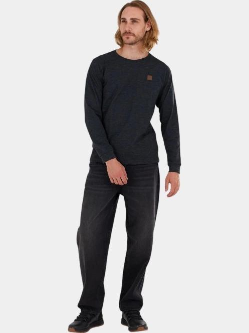 Fundango Justin Longsleeve T-shirt férfi hosszú ujjú póló fekete színben 4