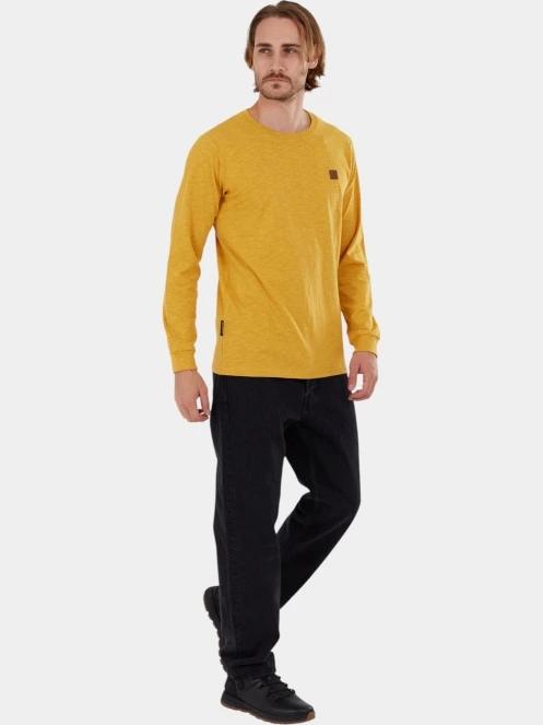 Fundango Justin Longsleeve T-shirt férfi hosszú ujjú póló sárga színben 4