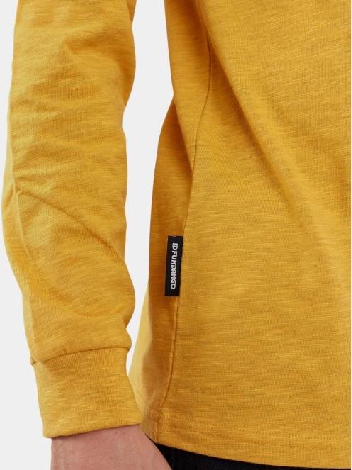 Fundango Justin Longsleeve T-shirt férfi hosszú ujjú póló sárga színben 7