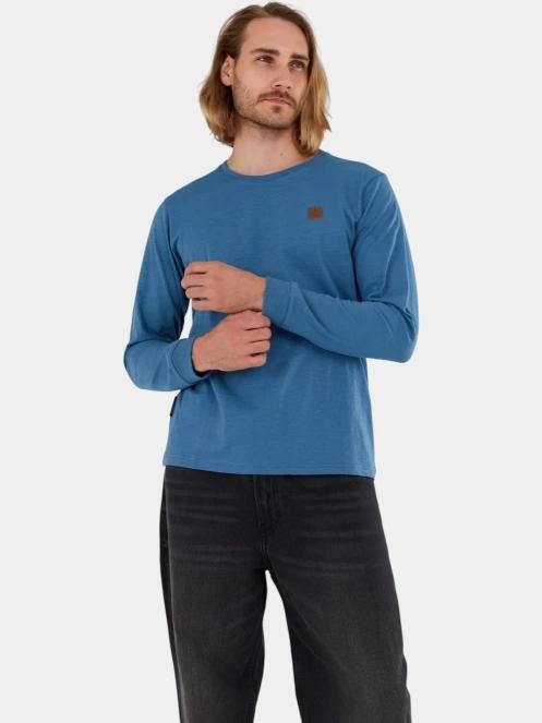 Fundango Justin Longsleeve T-shirt férfi hosszú ujjú póló kék színben 5