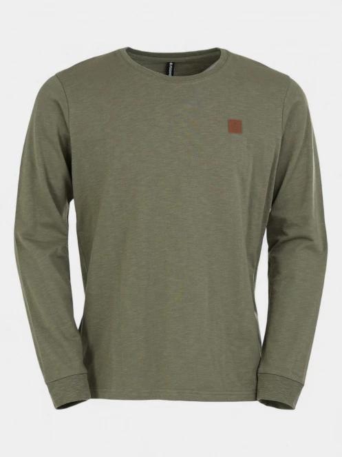 Fundango Justin Longsleeve T-shirt férfi hosszú ujjú póló zöld színben 7