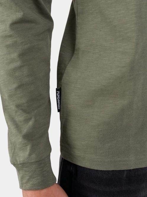 Fundango Justin Longsleeve T-shirt férfi hosszú ujjú póló zöld színben 6