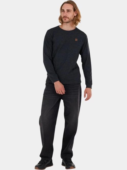 Fundango Justin Longsleeve T-shirt férfi hosszú ujjú póló fekete színben 4