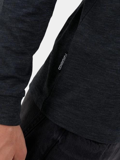 Fundango Justin Longsleeve T-shirt férfi hosszú ujjú póló fekete színben 6