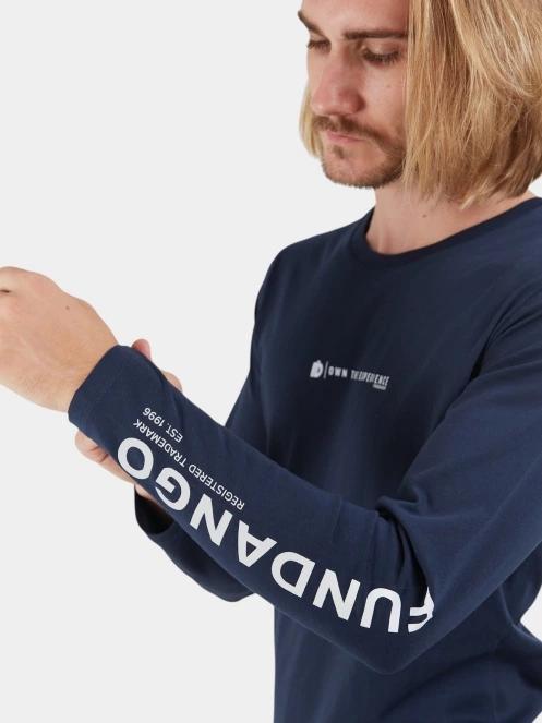 Fundango Long-T Longsleeve T-shirt férfi hosszú ujjú póló sötétkék színben 5