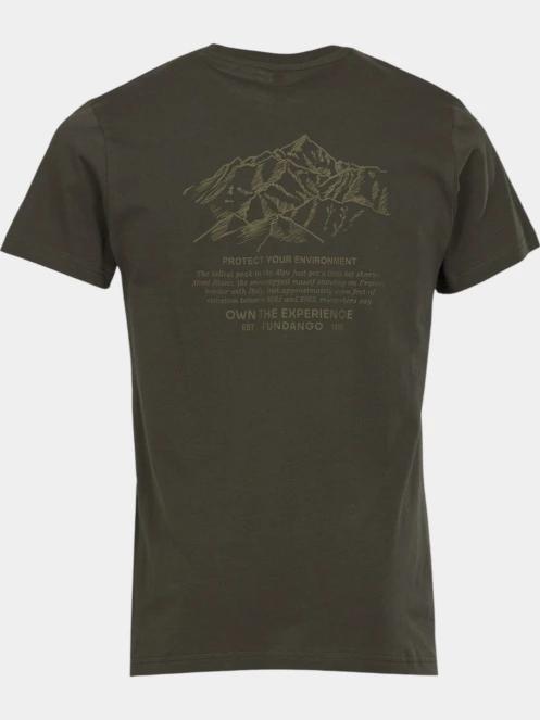 Fundango Mont Blanc Graphic-T férfi rövid ujjú póló oliva színben 8