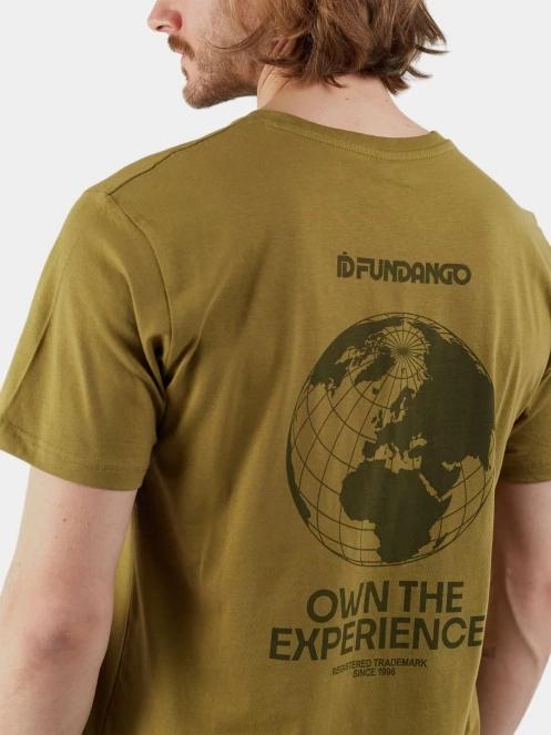 Fundango Globe Graphic-T férfi rövid ujjú póló zöld színben 8