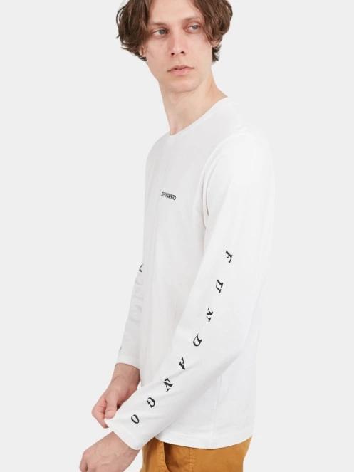 Fundango Essential Graphic Long-T férfi hosszú ujjú póló fehér színben 7