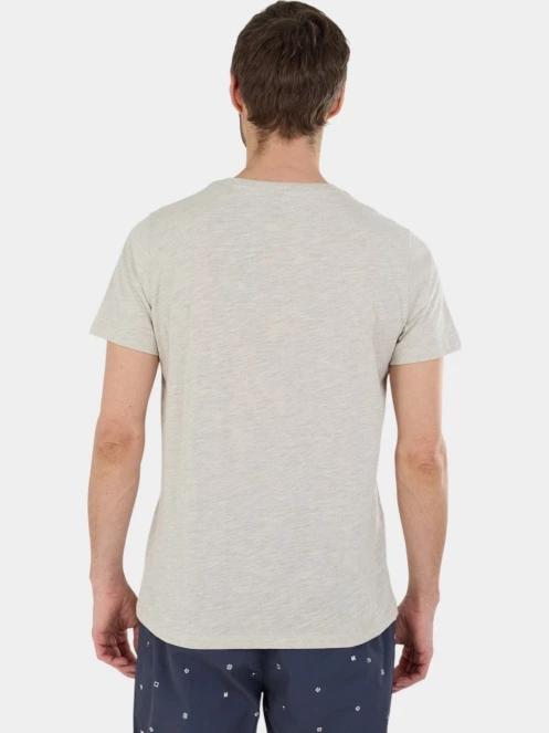 Fundango Phase Henley T-shirt férfi rövid ujjú póló homok színben 3