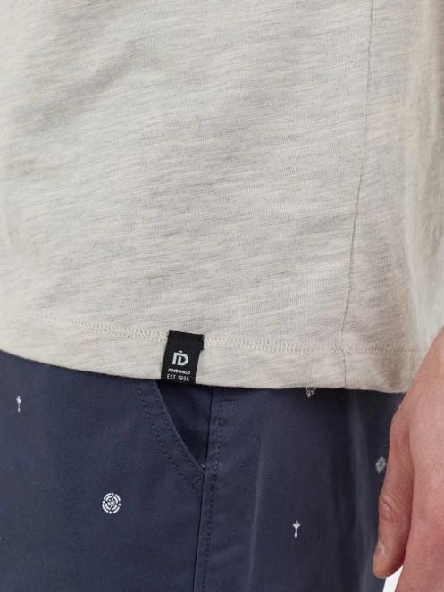 Fundango Phase Henley T-shirt férfi rövid ujjú póló homok színben 8