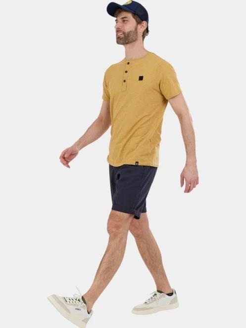 Fundango Phase Henley T-shirt férfi rövid ujjú póló sárga színben 5